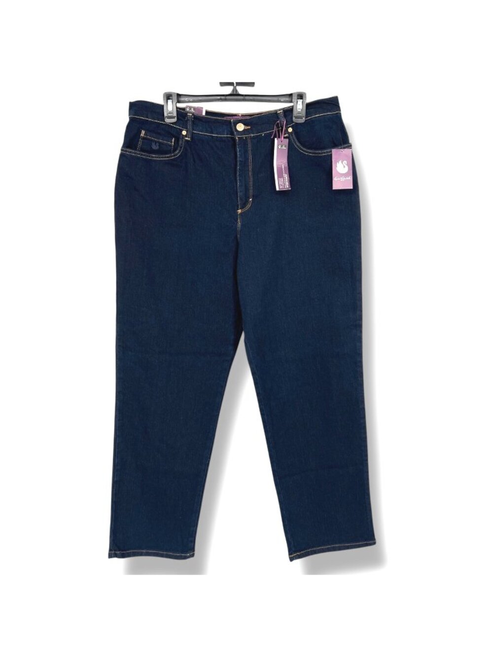 Gloria Vanderbilt Amanda Jean Taper Fit Classic Rise Dark Wash Size 18 Short NWT